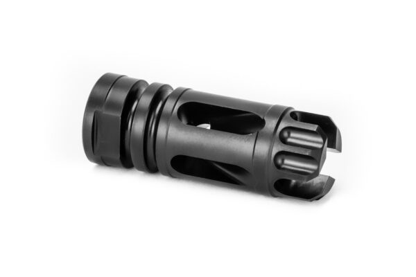 Black Griffin GATE-LOK FLashComp muzzle device for .22cal rifles 5.56mm