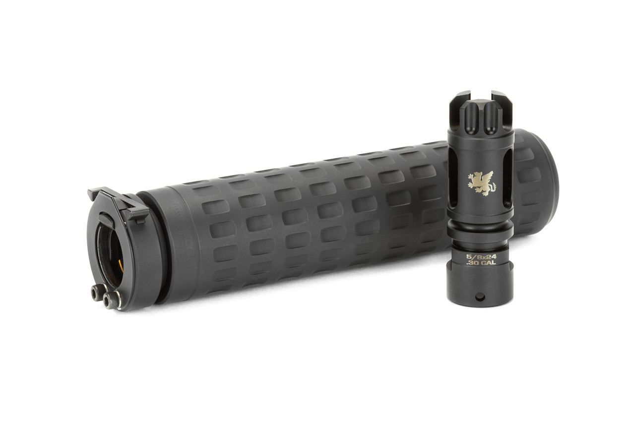 Griffin Armament 30SD-K 7.62mm Gate-Lok Suppressor with the included 30SD Flash Comp