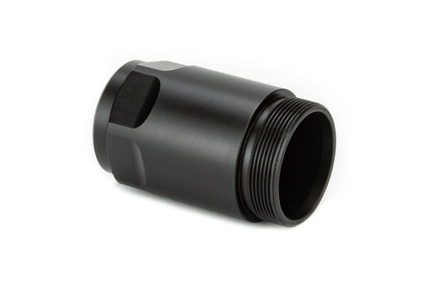 The Taper Mount Minimalist Blast Shield offers ergonomic flutes for grip