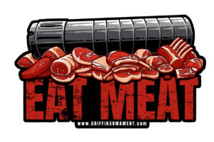 The Griffin Armament EAT MEAT hunting silencer sticker