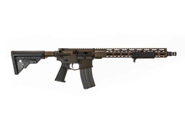 This Terra Brown anodized MK2 16" Recce Rifle features a .223 Wylde chamber for increased accuracy and is ready for use right out of the box