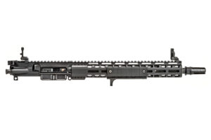 The Griffin CQB 13.9" Complete upper is the ideal upper platform for your next AR15 build. Chambered in .223W to accommodate 5.56mm and .223 ammunition Includes Griffin M2 iron sights, enhanced BCG, Rail-Shield furniture panel kit