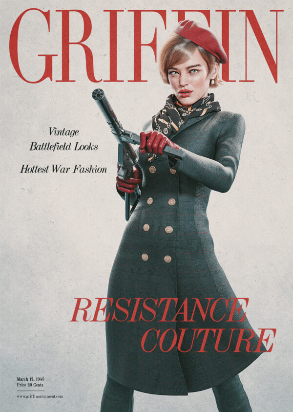 The resistance couture full-color vogue style magazine cover sticker for resistance 9 & 45 silencers