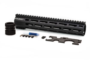The Suppressor Ready (SR) AR15 rail from Griffin armament supports a suppressor up to 1.5" with exceptional rigidity for minimal rotational rail flex