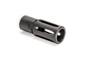 This M110 replica flash hider muzzle devices allows KAC rifle owners a way to mount Griffin's Military GATE-LOK (MGL) lineup of suppressors to their corresponding rifles - the M110 and SR25 EC/EMC/ECC