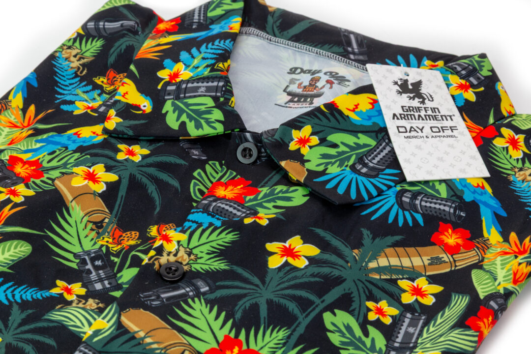 Griffin Suppressor Hawaiian Shirt (Black Base) - Image 2