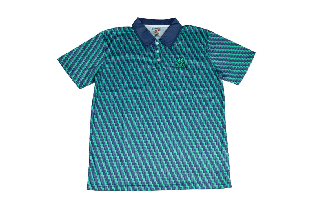 Muzzle Device Golf Polo (Aqua & Indigo)