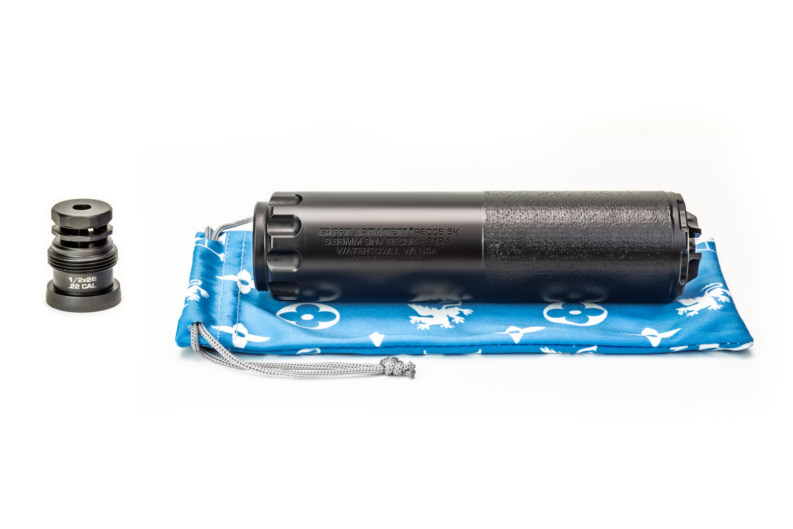 griffin recce 5k am silencer additive manufactured suppressor 3d printed taper mount 5.56mm silencer