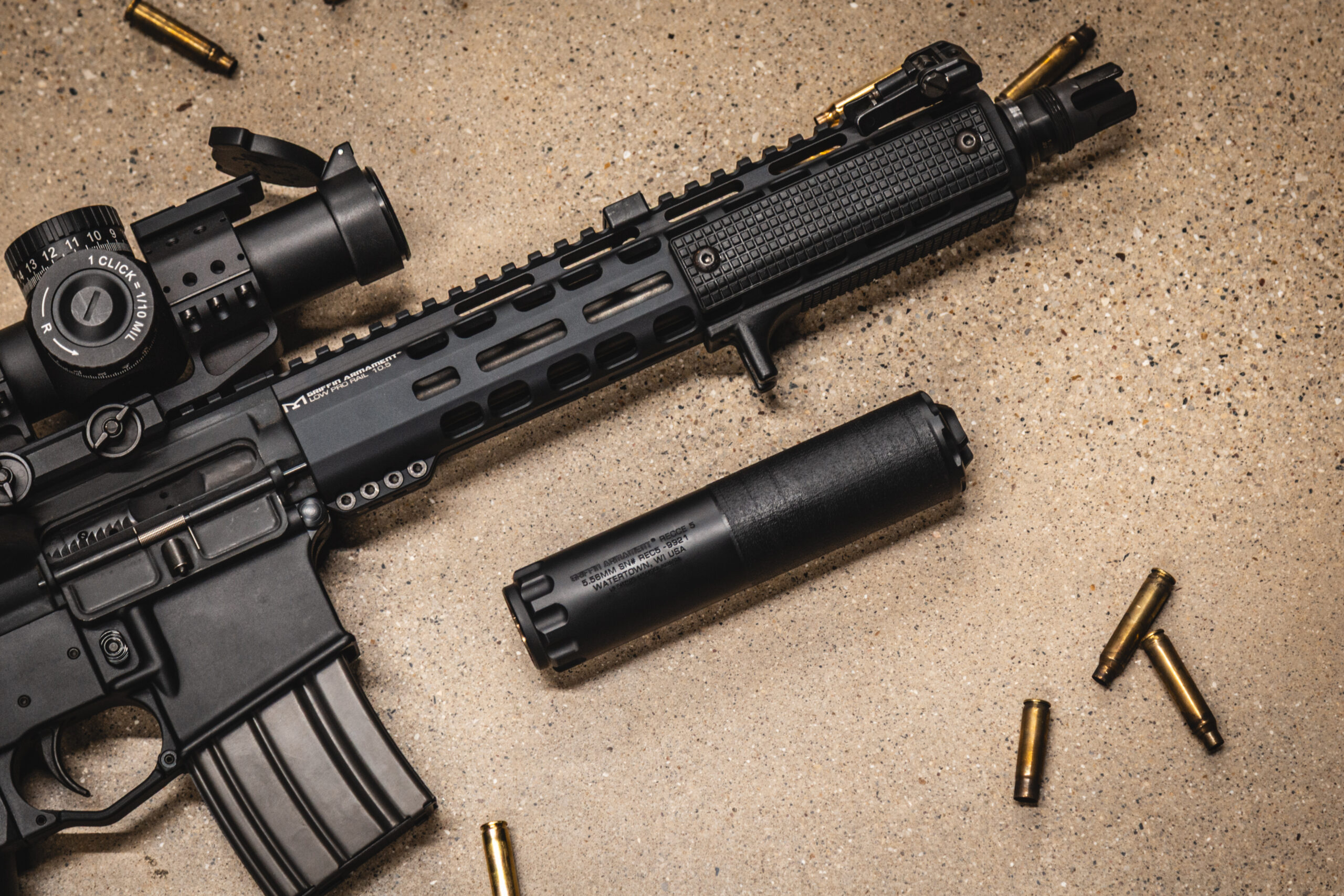 Griffin armament Recce 5 AM Silencer Taper Mount 556 ar-15