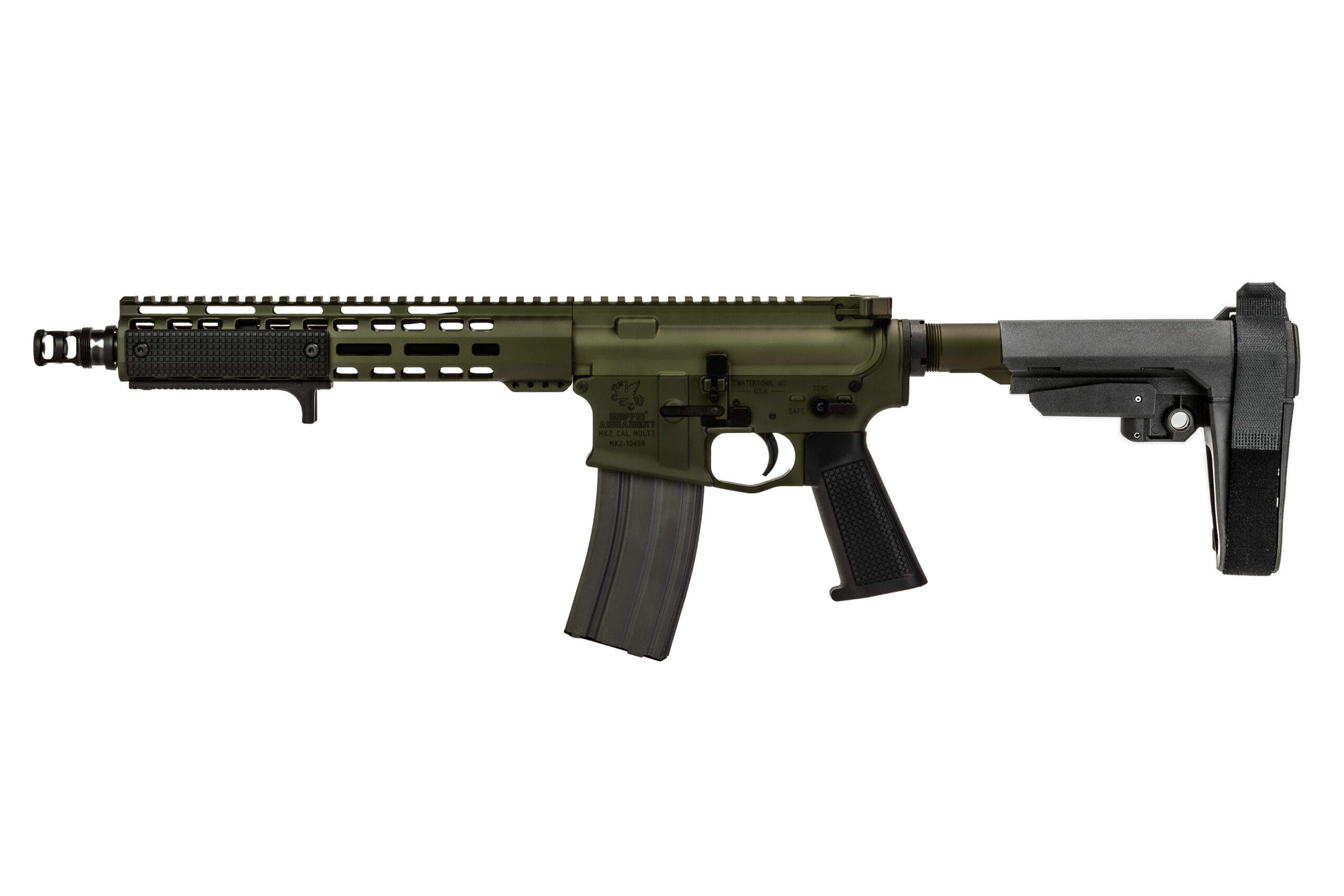 griffin armament 11.5 inch barrel mk2 ar-15 ambidextrous ambi warhawk green