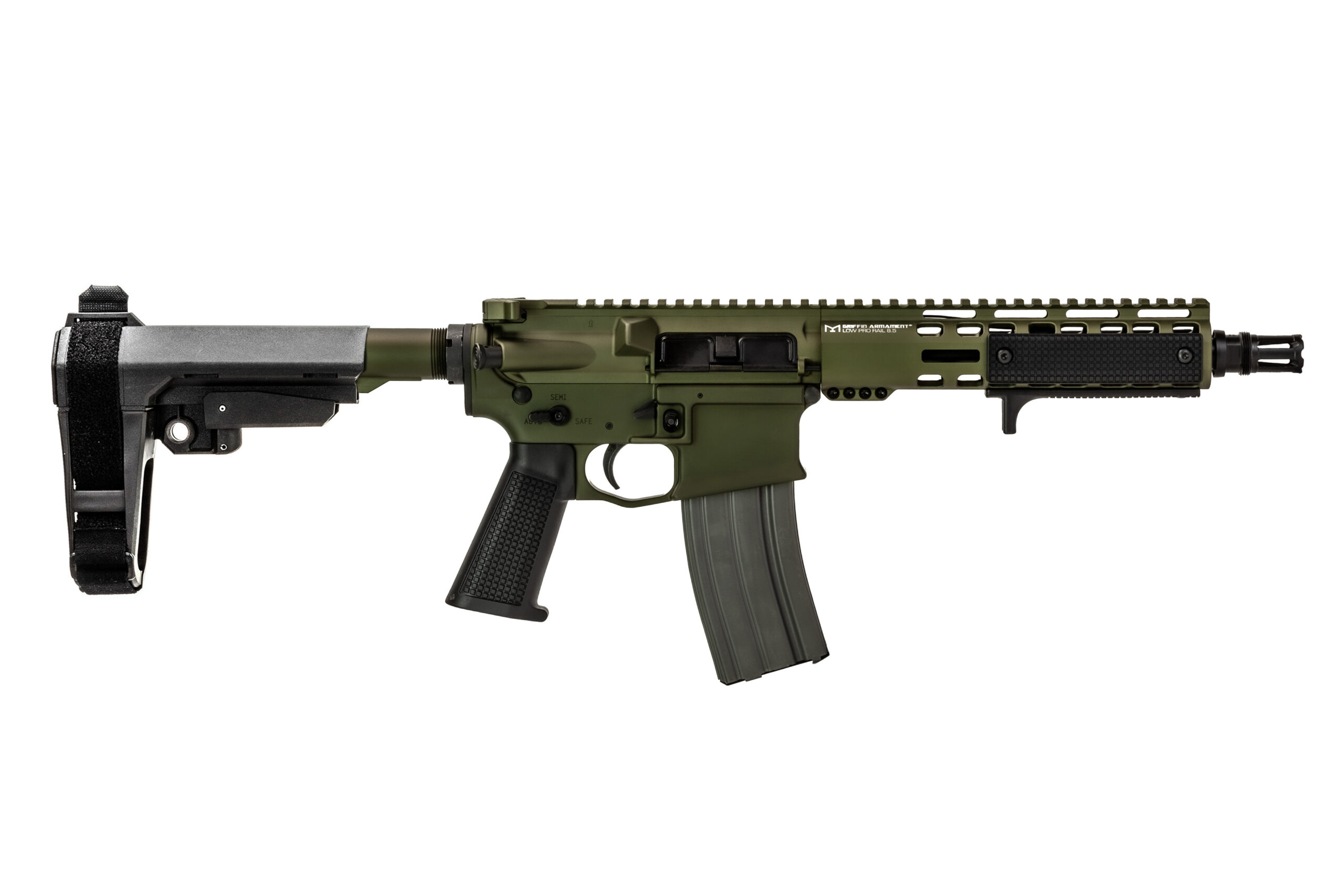 griffin armament 9.5 inch barrel mk2 ar-15 ambidextrous ambi warhawk green