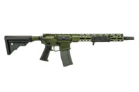 Griffin Armament mk2 ar-15 full ambi rifle 13.9" barrel warhawk green anodized color